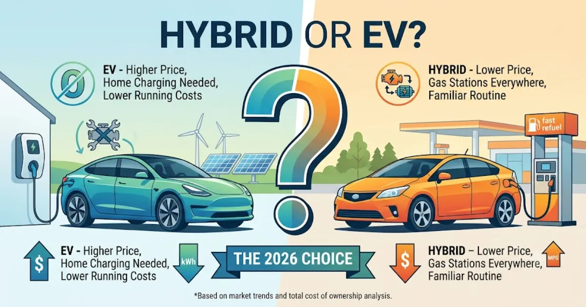Hybrid vs electric: with EV tax incentives gone, 2026 buyers are asking which powertrain truly fits their budget and daily life.