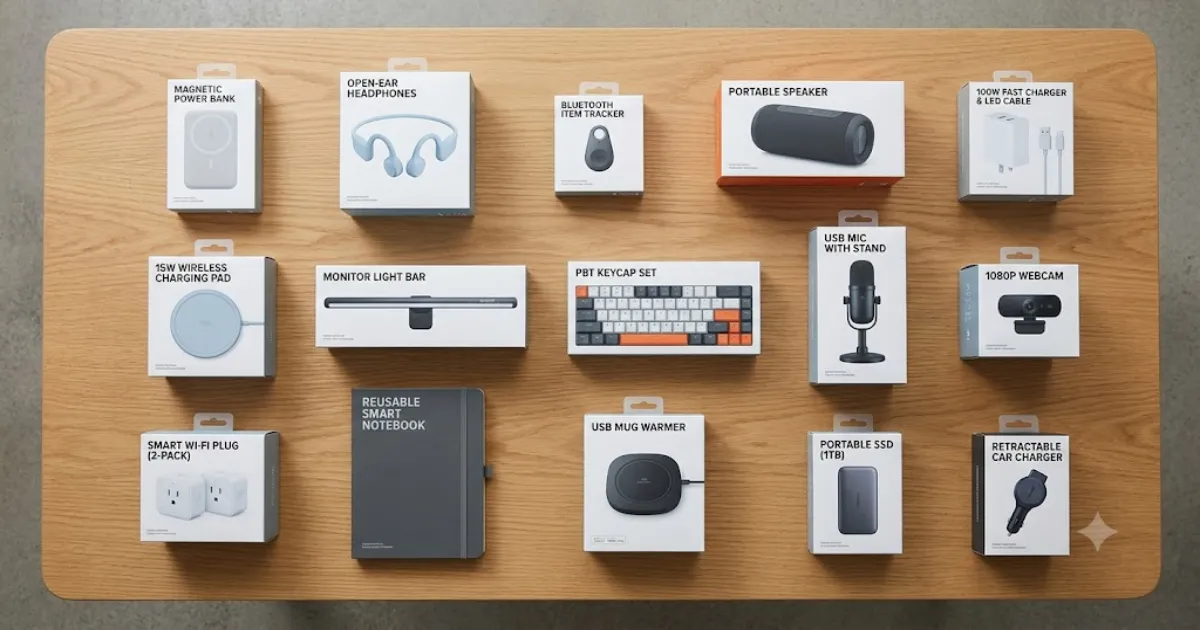From power banks to smart trackers, these tech gifts under $50 work for commuters, remote workers, students and everyone in between.