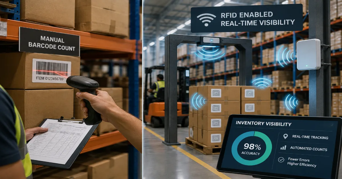 RFID is transforming warehouses in 2026 — cutting count times 90%+ and pushing inventory accuracy past 97% for top retailers.